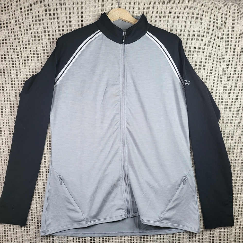 FootJoy Mens Jacket Large Schaffer's Mill Golf Performance Full Zip Polyester